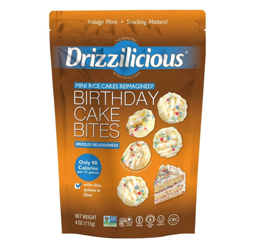 Drizzilicious Birthday Cake Drizzled Mini Rice Cake — 4oz