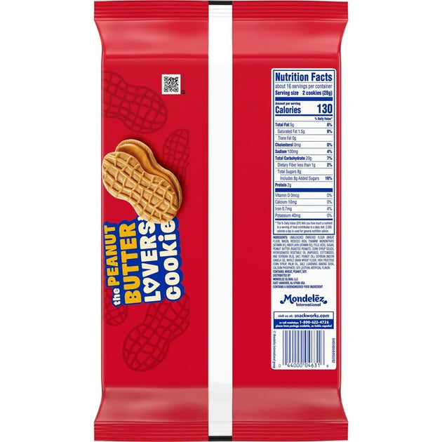 Nutter Butter Peanut Butter Sandwich Cookies, Family Size - 16 oz ...
