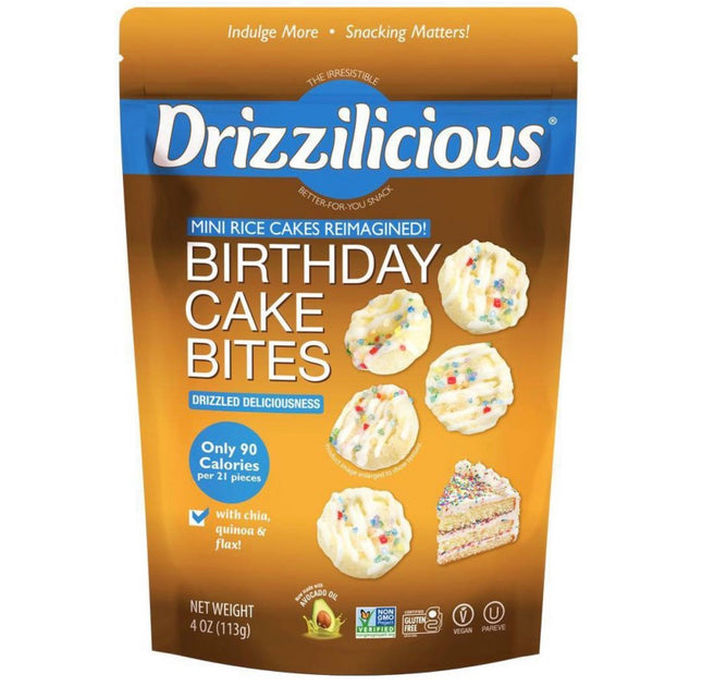 Drizzilicious Mini Rice Cakes, Birthday Cake — 4oz – American Home ...